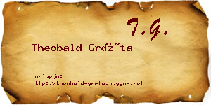 Theobald Gréta névjegykártya